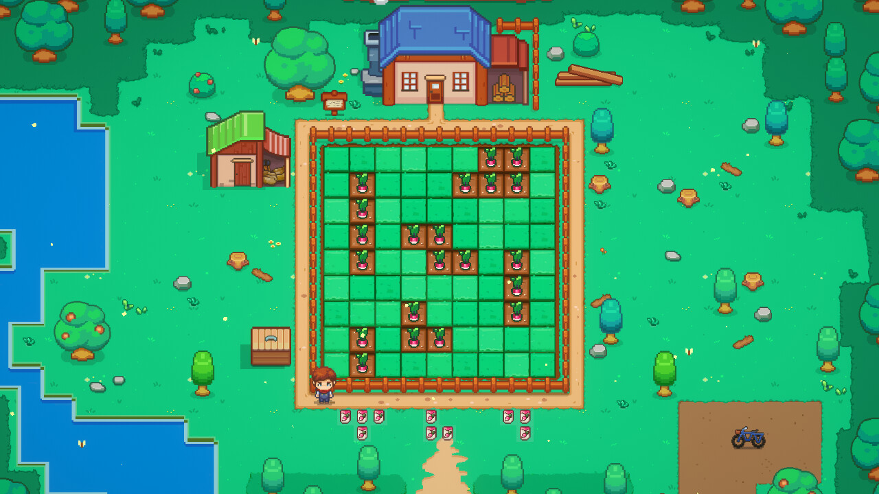 Square Farm：9×9田地放置不同形状的种子块，填满一行、一列或3×3区域即可收获作物。
