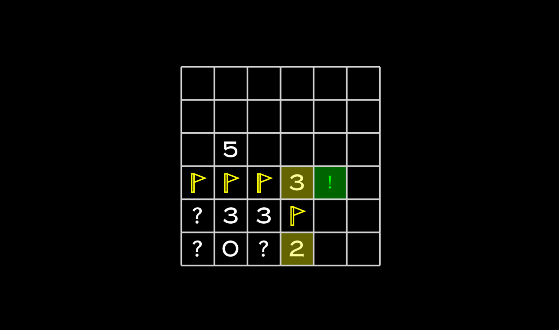 14 Minesweeper Variants 2：矩形小方格内同时含数字、问号、旗帜及特殊规则符号，保留原有符号与格子位置。
