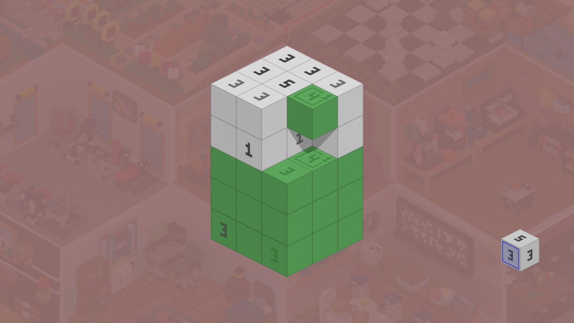 Voxelgram：立方体以可移除的体素格组成，依据数字提示逐步显露三维模型。